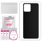 apgo Protective Skin Sticker for the back compatible with T-Mobile Revvl 6 5G, Wrap Film, Foil, Vinyl - Pattern Carbon Black