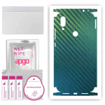 apgo Protective Skin Sticker for the back+sides compatible with Xiaomi Redmi 7, Full Wrap Film, Foil, Vinyl - Pattern Carbon Chameleon CAKA1