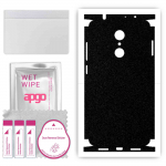 apgo Protective Skin Sticker for the back+sides compatible with Xiaomi Redmi 5, Full Wrap Film, Foil, Vinyl - Pattern Matte Black
