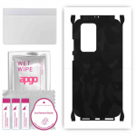 apgo Protective Skin Sticker for the back+sides compatible with Huawei P40 Pro, Full Wrap Film, Foil, Vinyl - Pattern Black Camo