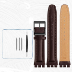 Ehtsast nahast k&auml;ev&otilde;ru swatch kellarihmale 17mm 19mm hammasliides k&auml;ekellad meeste naiste spordinahast kellarihm 19mm