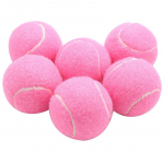 6 tk. Roosad tennisepallid, kulumiskindlad elastsed treeningpallid, 66 mm, naiste algajad, treenivad tennisepalli klubis