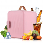 6L/8 purki 2-in-1 Mini Skincare k&uuml;lmik 110V(AC)/12V(DC) Beauty Fridge Termoelektriline jahuti ja US plug roosa