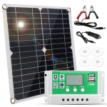 20 W 12 V p&auml;ikesepaneelide komplekt Monokristalliline p&auml;ikesepaneel + 100 A PWM laadimiskontroller 50A Controller roheline