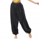 Yousheng Women Performance P&uuml;ksid Elastsed k&otilde;rge v&ouml;&ouml;kohaga &uuml;hev&auml;rvilised Bloomers Sequined Decor Rahvatantsu T&auml;iskasvanute K&otilde;hutantsukost&uuml;&uuml;mip&uuml;ksid punane