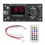 2 * 50 W DIY digitaalne v&otilde;imendi Bluetooth 5.0 MP3 dekooder pardal auto MP3 muusikapleier USB FM raadio TF kaardi mikrofoni lisavarustus salvestusmoodul