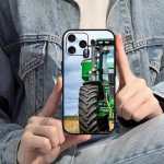 Lahe Tractori autotelefoni &uuml;mbris iPhone Mini 11 12 13 14 15 Pro XS Max X Plus SE XR Black Soft Shell jaoks iPhone14ProMax