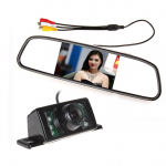 Parkimiskomplekt koos 4,3-tollise TFT LCD-ekraaniga autopeegli monitoriga + 7 IR-&ouml;ine tagavarakaamera