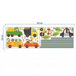 Kodukaunistus Loomade auto seinakleebised lastetoale Lapsed poiss Magamistoa seinakleebised Dekoratsioon