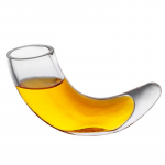 Creative Ox Horn Cocktail Cup Shot Glass Hispaania spetsialiteet Restoran Baar Jook Veiniklaas Kange alkohol Viin Viski trummel 2 Pcs Horn Glass 80ml