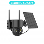 PTZ IP-kaamera v&auml;listingimustesse, juhtmevaba, p&auml;ikeseenergial t&ouml;&ouml;tav, Wifi-kaamera p&auml;ikesepaneeliga, 4MP HD, sisseehitatud 7800mAh laetav aku, PIR-inimese alarm, iCsee Black NO SD Card