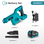 Yofidra harjadeta v&auml;ga v&otilde;imas elektriline puhur 6 k&auml;iku Aia majapidamistolmupuhastuspuhur Elektrit&ouml;&ouml;riistad 18 V Makita aku jaoks With 1 Battery-EU