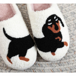 Puuvillased sussid meestele ja naistele kodus, Talvevorstikoera tikandid, Soojad sussid 38-39