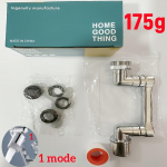 1 tk t&auml;ismetallist 1080&deg; p&ouml;&ouml;ratav segisti pikendus, universaalne aeraatori mullitaja, pritsmevastane filter, s&auml;&auml;stev vett kraani otsik pihustipea Single outlet water