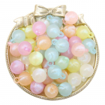 500G akr&uuml;&uuml;list v&auml;rvilised &uuml;mmargused helmed rippumisauk lahtised vahehelmed amuletid ehete tegemiseks DIY kaelakee k&auml;ev&otilde;ru v&otilde;tmehoidja k&auml;sit&ouml;&ouml; 14x18mm 290pcs valge