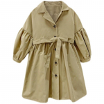 Mood Laste Tuulejook Kevad S&uuml;gis Korea Trench Lapsed T&uuml;drukud Khaki Trench Coat Pealisr&otilde;ivad Printsess V&auml;lisriided 140cm khaki