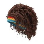 Uus saabunud Rasta parukas m&uuml;ts Unisex Hip Hop punutud Cosplay peom&uuml;ts Jamaica k&auml;sitsi valmistatud m&uuml;ts Reggae rastapatsid Africa Roots parukas pruun