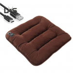 Soojendusega istmepadi 3 temperatuuritasemega pestav 4 tundi automaatne v&auml;ljal&uuml;litus 5 V USB laadimine kontoriauto auto kodusoojendus toolipadi must