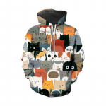 Uued kapuutsiga pullover tide mudelid kapuutsiga dressipluus kevad- ja s&uuml;gismood meeste ja naiste modellid 3D kapuutsiga multifilmide printimisega dressipluus S