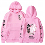 Jaapani anime Attack on Titan Style kapuuts Graafilise tr&uuml;kiga kapuuts Harajuku t&auml;navar&otilde;ivad Unisex t&auml;navar&otilde;ivad M