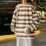 Uus s&uuml;gisene jaapanip&auml;rane v&auml;rske meeste dressipluus triibuline pusa pikkade varrukatega moekas noorte populaarne kraega dressipluus S