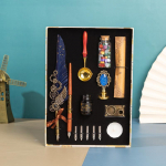 Vintage Signature pliiatsi kinkekomplekt, sulgede pliiatsi komplekt, kalligraafia pliiatsi komplekt Kingitus k&auml;ekirja armastajatele s&uuml;nnip&auml;evaks &otilde;petajate p&auml;evaks j&otilde;ulukingitus
