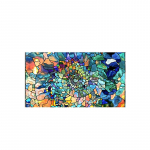 45X100cm traditsiooniline mosaiik PVC aknakile Abstraktne mosaiikmustriga privaatsusega peitsitud kile