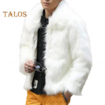 Imiteeritud karusnahast meeste mantel rev&auml;&auml;ri pikkade varrukatega rev&auml;&auml;ri soojusisolatsioon tuulekindel vabaaja mantel Mitmek&uuml;lgne &uuml;ler&otilde;ivas igap&auml;evane kandmine M hall