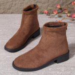 Seemisnahast paksud naiste Chelsea poolsaapad Uued talvejalatsid Br&auml;nd Trend Retro Fad Lumesaapad Vabaajajalatsid Suured Botas Mujer 35