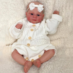 18'' 46 cm ELIJAH Simulatsioon Reborn Nukk Avatud Silmadega Pehme Riidest Keha Vasts&uuml;ndinud Nukud Realistlik V&auml;rvitud Juustega Taass&uuml;ndi Nukud Lastele J&otilde;ulukink cloth body