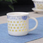 Blue and White Porcelain Exquisite Tea Cup Ceramic Kung Fu Tea Set Bone China Japanese Cups Vintage Bowl Hand Pottery Cups Mug 2pcs