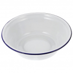 Vanamoodne emailkauss Kodu lokkis servaga juurvilja- ja puuviljavaagnasupp salati segamine k&ouml;&ouml;gihoidik toidun&otilde;ud