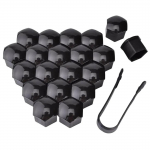 20 tk auto ratta mutrite katted 17mm/19mm/21mm auto rummu kruvikate must plastikust tolmuvastane auto ratta mutri polt katab rehvitarvikud 17mm