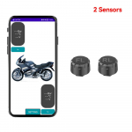 Rehvidesurveandurid Mootorratas TPMS Bluetooth-&uuml;hilduv Rehvir&otilde;hu j&auml;lgimiss&uuml;steem V&auml;line andur Android/iOS Auto TMPS 2 Sensors