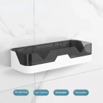 Vannitoa riiul WC &scaron;ampoonihoidik du&scaron;iriiulid seinakinnitus K&ouml;&ouml;k Hoiukorv Kosmeetikariiul Kodus Korraldaja Vannitarvikud must