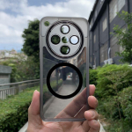 Magnet&uuml;mbris OPPO jaoks Find X8 Pro X7 Ultra X6 Pro pehme silikoonist l&auml;bipaistev MagSafe telefoni kate kaamera kaitse kest p&otilde;rutuskindel kaitseraud For Find X8 Pro must