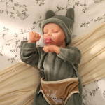 45cm Kogu Keha Silikoon Vin&uuml;&uuml;l Bebe Reborn T&uuml;druk K&auml;sit&ouml;&ouml;na Valmistatud Elutruu Realistlik Reborn Nukk M&auml;nguasi Lastele Cloth body