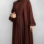 Abaya komplekt Kortsus Kangas Avatud Abaya Sisemine Pikk Kleit Islami Riietus Moslemitest Naiste Kleitide Komplekt T&uuml;rgi Kaftan Ramadan Eid XS kohv