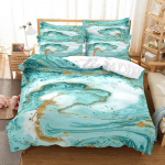 Roheline liivak&auml;ikude mustriga tekikottide komplekt 3D digitaaltr&uuml;kiga voodipesu Moodne disain Tekikott Voodipesu komplektid Voodikomplekt UK Single 135x200cm&set