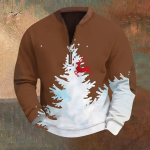 Meeste Retro Casual gradienttr&uuml;kiga kampsun XXXXL
