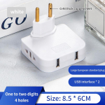 Eu pistik 180-kraadine p&ouml;&ouml;rlev adapter kokkupandav 3-&uuml;hes reisiadapter elektripistik toitemuundur elektriline vahelduvvoolu pistikupesa as the picture