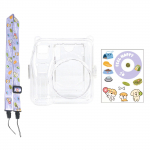 Kaitsev l&auml;bipaistev kaamera&uuml;mbris Fujifilm Instax Mini SE kaamerahoidja jaoks koos filmi hoiukotiga reguleeritava rihma kleebis D