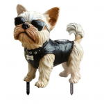 Dog Garden Stake kutsikas Vestiga p&auml;ikeseprillid V&auml;liskaunistused Stake Yard Art Koeram&auml;rgi kaunistus sise&otilde;ue muru lillepeenrasse Little Dog