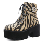 2024 Leopard Platvormsaapad Paksud Punk Suede Nahast Naiste Gooti Kingad &Ouml;&ouml;klubi Paelad Taga T&otilde;mblukk K&otilde;rge Kvaliteet588 35 kollane