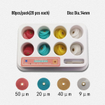 40 tk/80 tk pakis Hambaravi suuvaigu poleerimisketta s&uuml;damikukomplekt Kvaliteetne hambatehnika komplekt viimistluss&uuml;steem Hambaravi 1 set A(80pcs) 14mm