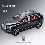 1:20 Rolls-Royce maastur Cullinan sulamist luksusauto mudel valatud metallist m&auml;nguauto automudel heli ja valgusega tagasit&otilde;mmatav kuueukseline lastem&auml;nguasi kingitus must