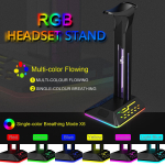 RGB v&auml;rvi muutev USB-pordiga m&auml;nguk&otilde;rvaklappide alus D8 valge