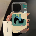 Mobiiltelefoni&uuml;mbrised iPhone 11 13 15 Pro Max 12 14 Pro Max &uuml;mbrisele iPhone 16 15 Plus 13 Pro 12 j&auml;&auml;tunud tekstuuriga maalitud koomiksililled iPhone 11 valge