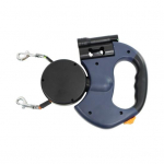 Kahekordne sisset&otilde;mmatav koerarihm Kahepeaga pikendatav jalutusrihm, sassit&otilde;mbumisvastane lemmiklooma veok&ouml;is kahele koerale kaaluga kuni 50 naela sinine