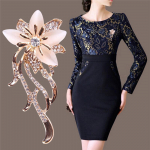 Opaallillede pross Pross Pin Pulmapeo Naiste ehted kuld